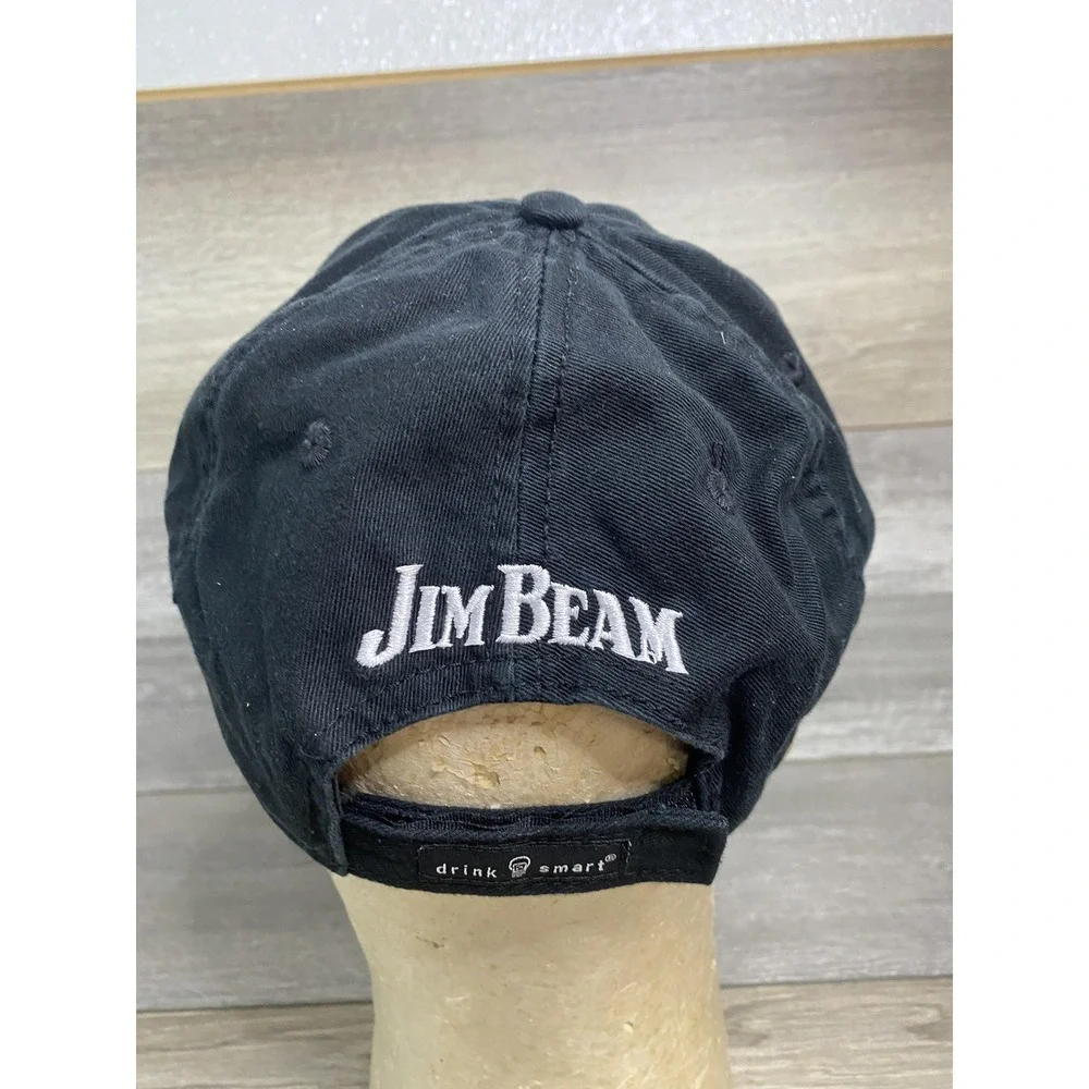 Jim Beam Hat Cap Strap Back Black Twill One‎ Size Mens ESPN Promo Adjustable